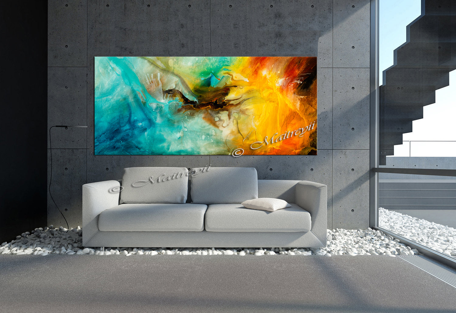 Abstract Modern Art Oil Painting on Canvas Modern Wall Art Painting - Amazing Abstract 2 - LargeModernArt