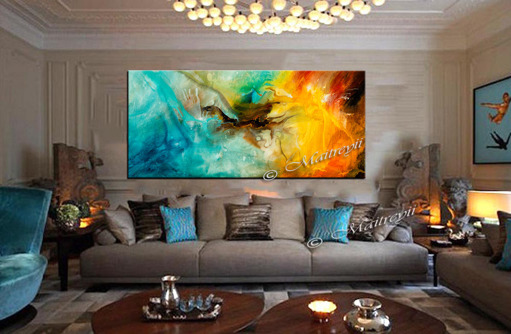 Abstract Modern Art Oil Painting on Canvas Modern Wall Art Painting - Amazing Abstract 2 - LargeModernArt