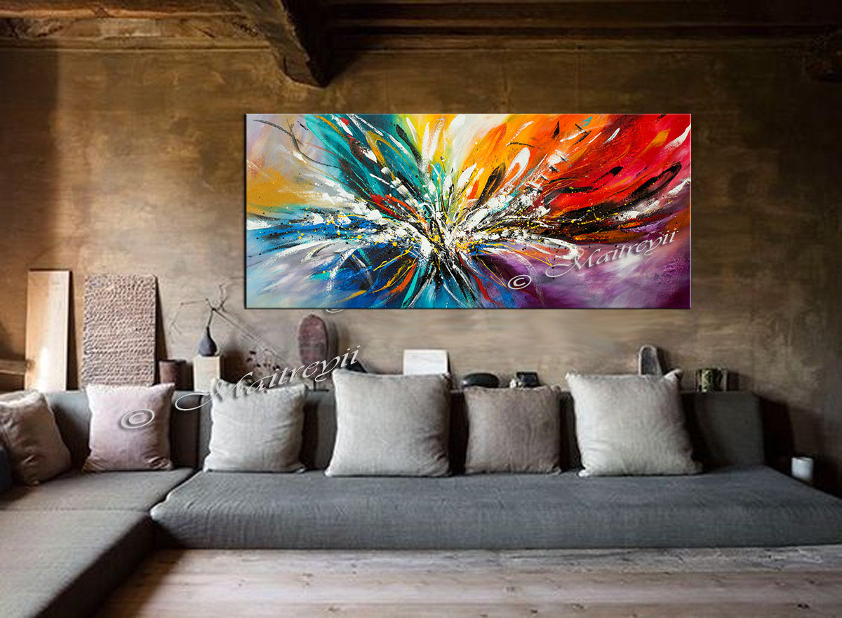 Large Modern Art Oil Painting on Canvas - Modern Wall Art Amazing Abstract 10 - LargeModernArt