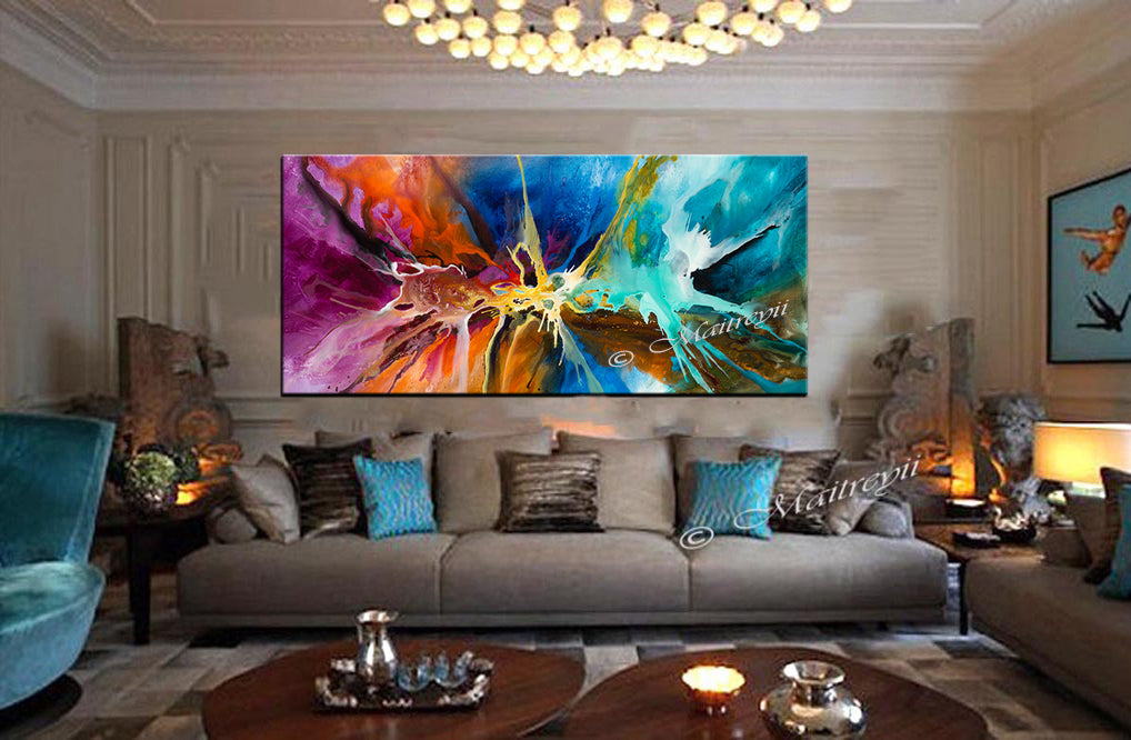 Large Modern Art Oil Painting on Canvas Modern Wall Art - Amazing Abstract 15 - LargeModernArt