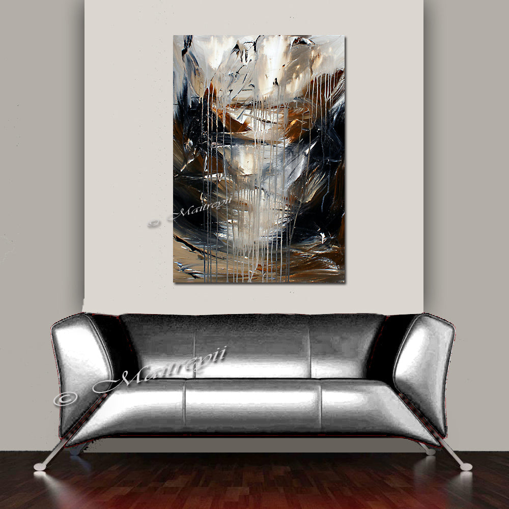 Original Modern Art Oil Painting For Sale - Amazing waterfall 10 - LargeModernArt