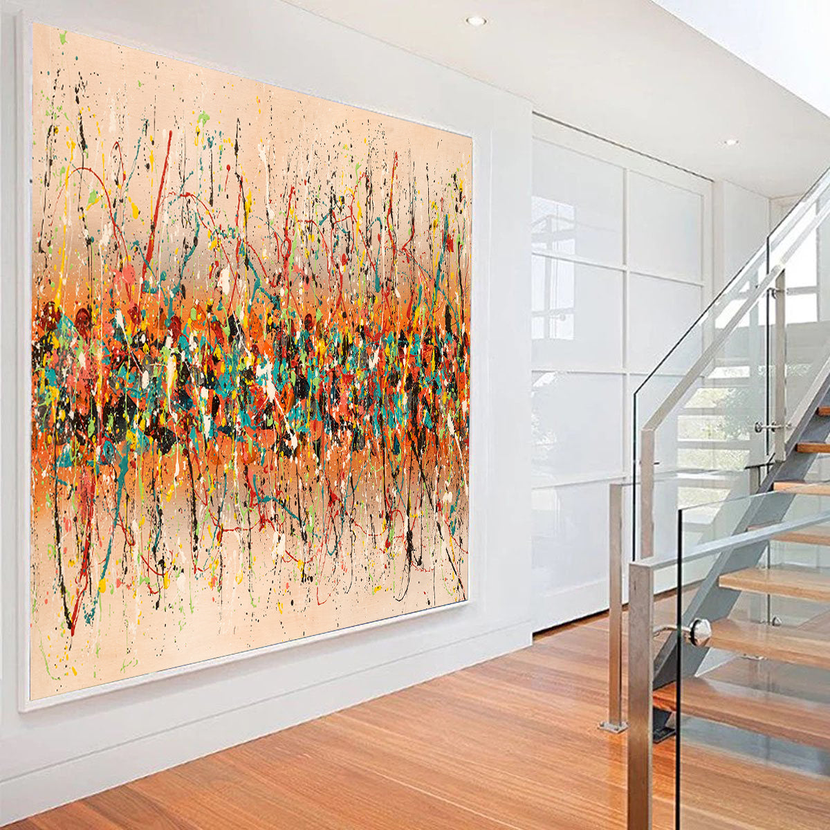 Large Modern Art | Jackson Pollock Style | Contemporary Wall Art - Beauty of Bridge 16