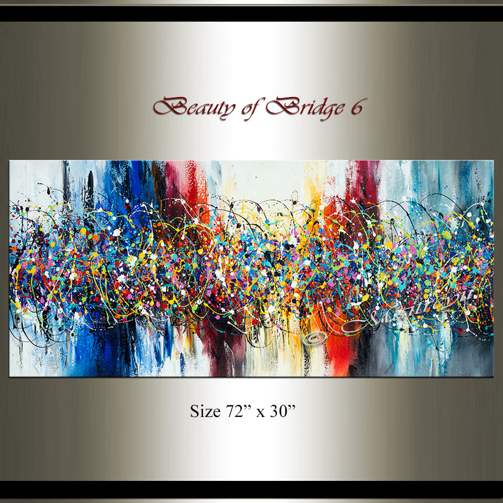 Abstract Angel Paintings | Jackson Pollock Style | Large Modern Art - Beauty of Bridge 6