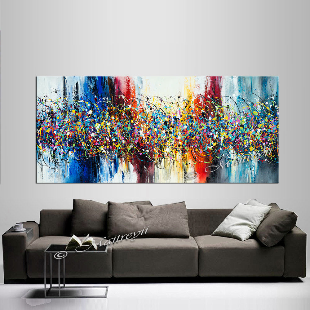 Abstract Angel Paintings | Jackson Pollock Style | Large Modern Art - Beauty of Bridge 6