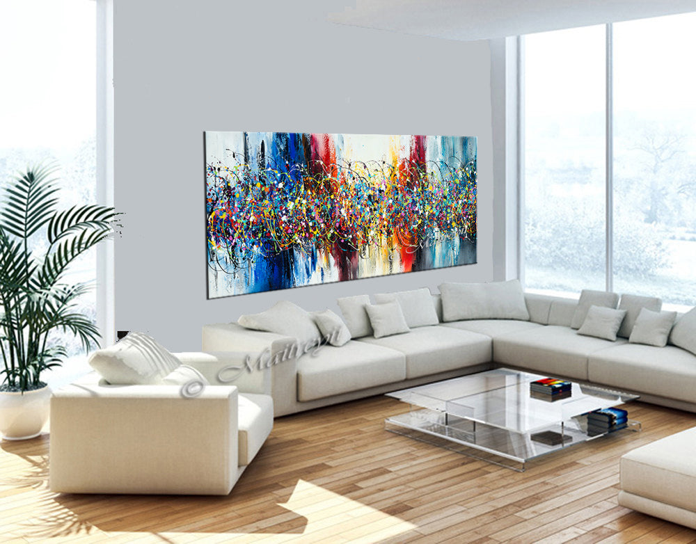 Abstract Angel Paintings | Jackson Pollock Style | Large Modern Art - Beauty of Bridge 6