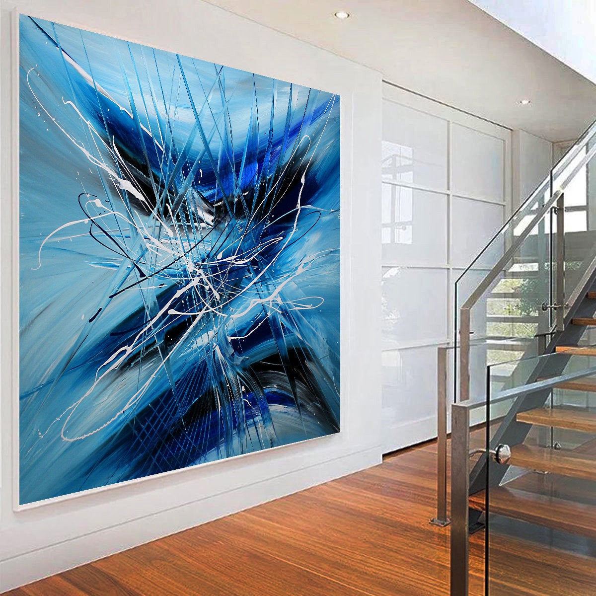 large Wall Art - Blue Ray - LargeModernArt