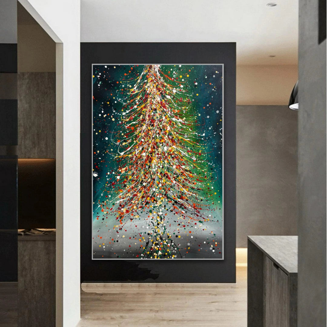 Christmas Tree Decor - Festive Hand-Painted Wall Art - Christmas Tree 6