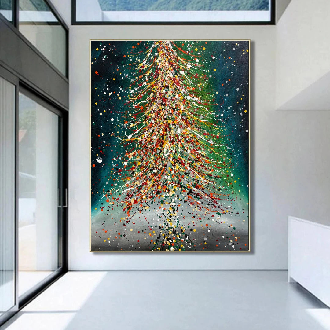 Christmas Tree Decor - Festive Hand-Painted Wall Art - Christmas Tree 6