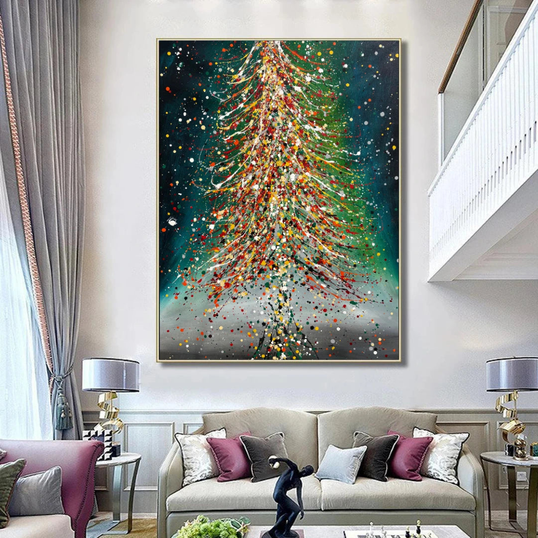 Christmas Tree Decor - Festive Hand-Painted Wall Art - Christmas Tree 6