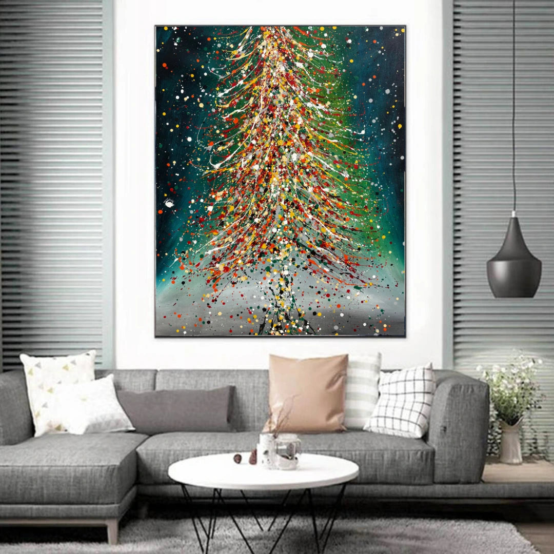 Christmas Tree Decor - Festive Hand-Painted Wall Art - Christmas Tree 6