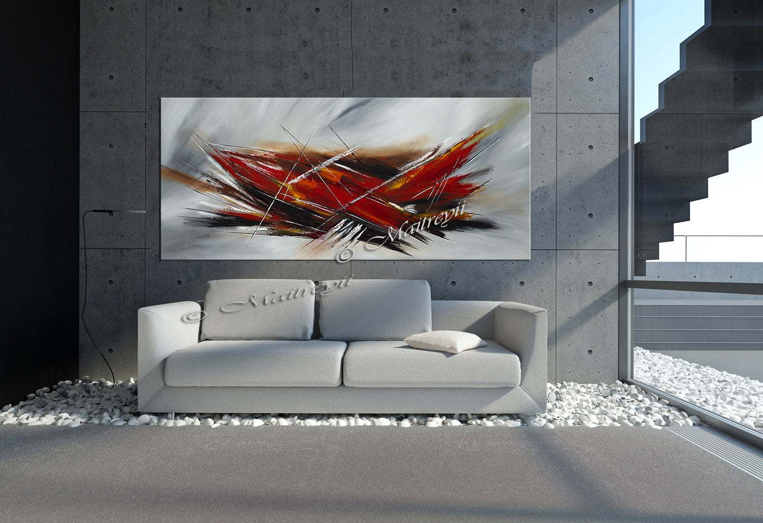 Original art for sale | Modern Paintings | Large Modern Art - Fighter Plane 1 - LargeModernArt