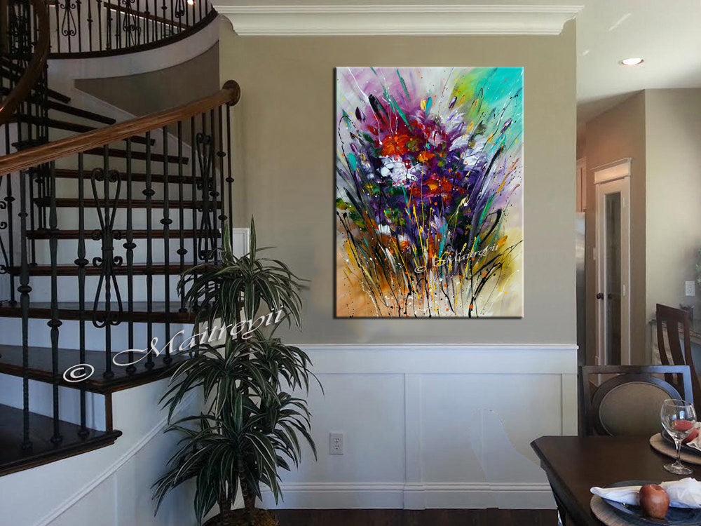 Original Modern Art Oil Painting For Sale -Floral Beauty - LargeModernArt