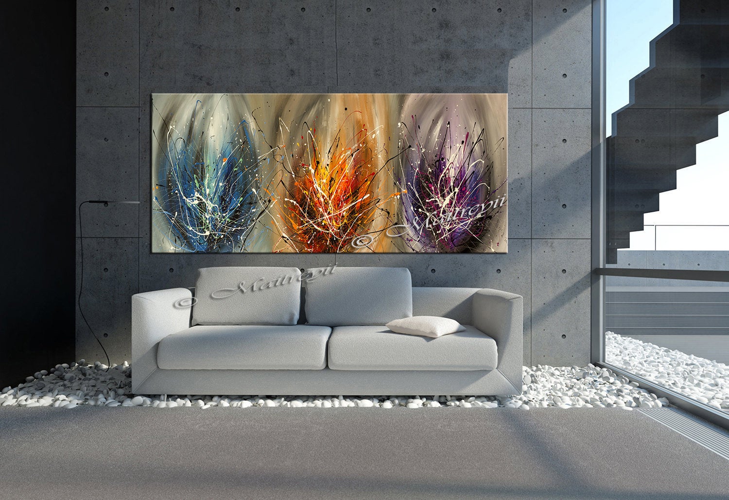 Multicolored Abstract Art For Sale - Glimpse of Light - LargeModernArt