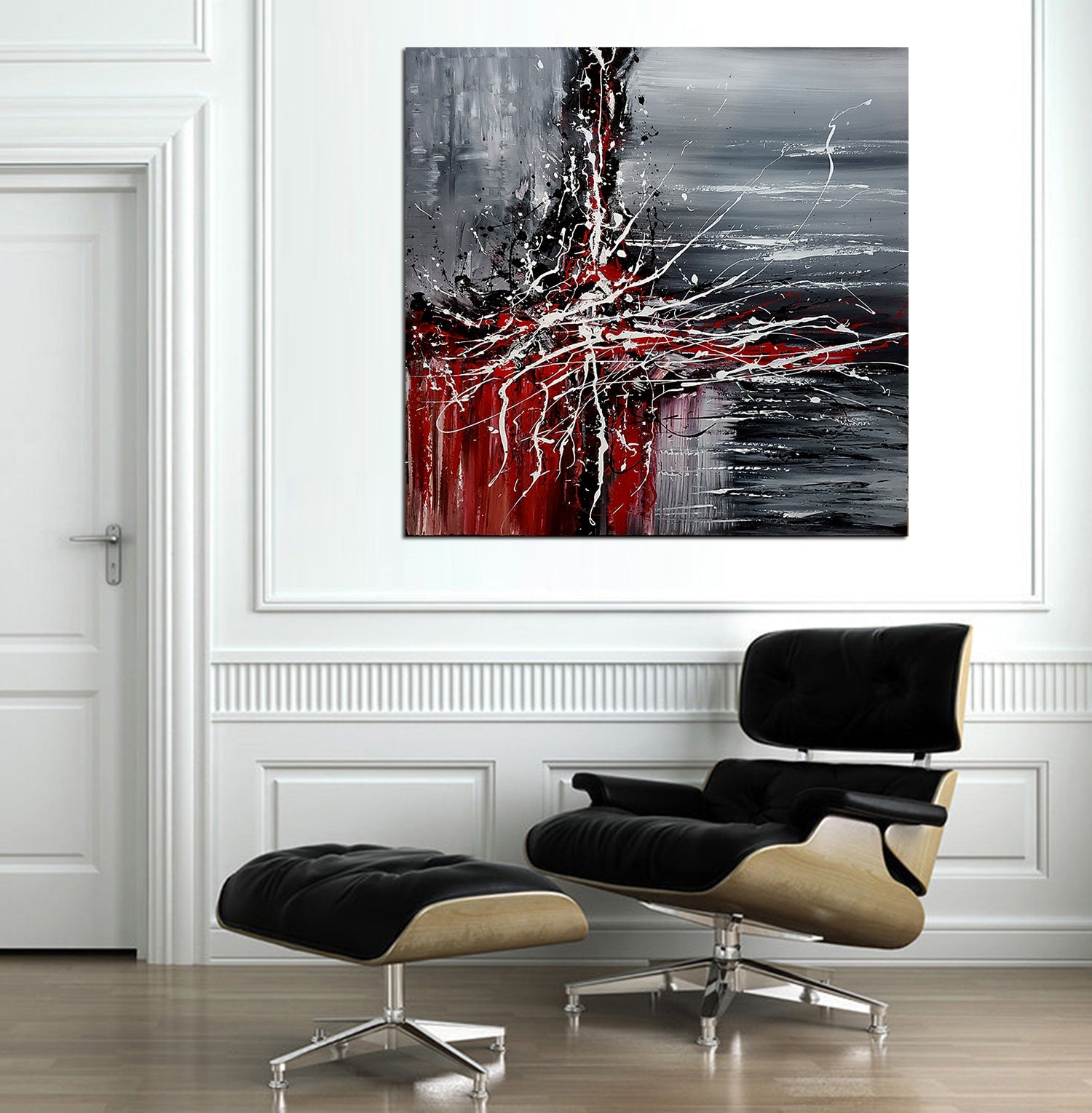 Original Abstract Art For Sale - Modern Wall Art Luxury Homes Office - Light Storm - LargeModernArt