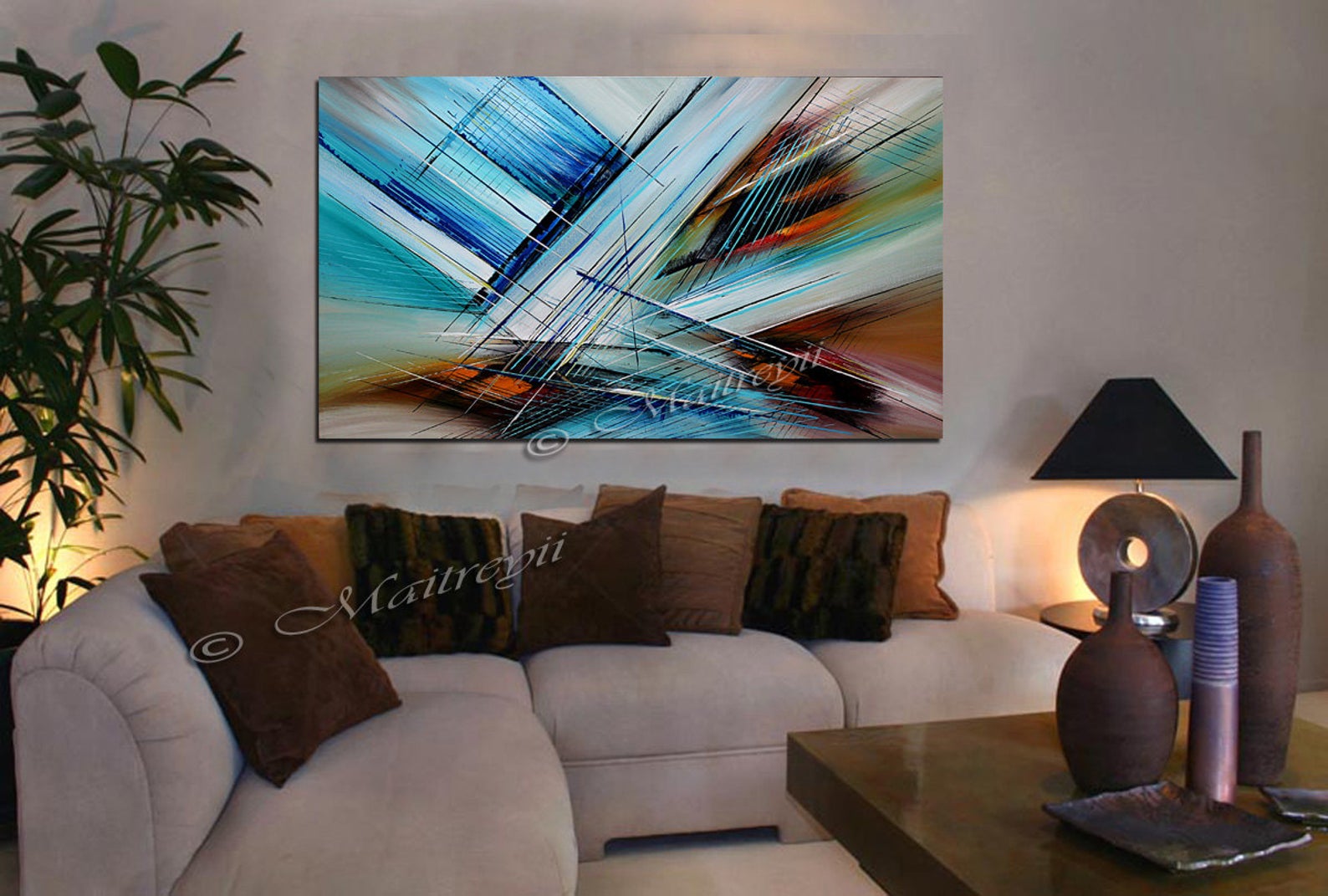 Abstract Paintings For Sale -  Lightning Returns - LargeModernArt