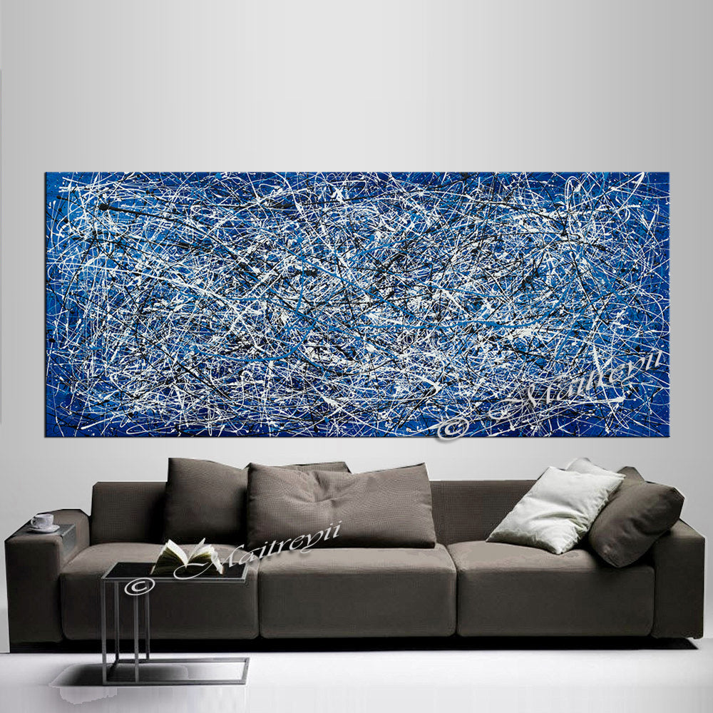 Abstract Angel Paintings | Jackson Pollock Style | Large Modern Art - Luxurious Style -7 - LargeModernArt