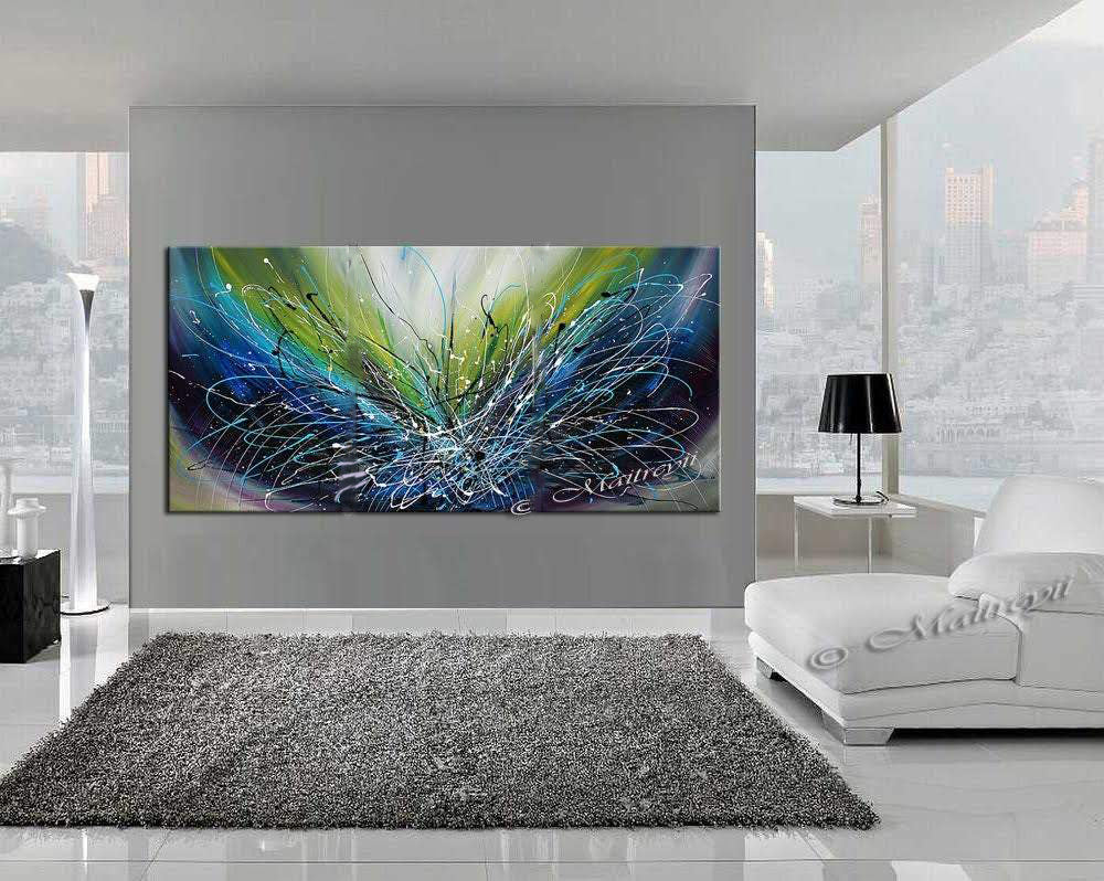 Abstract painting 72, Wall Art Home Decor - Ocean Sparkle 2 - LargeModernArt