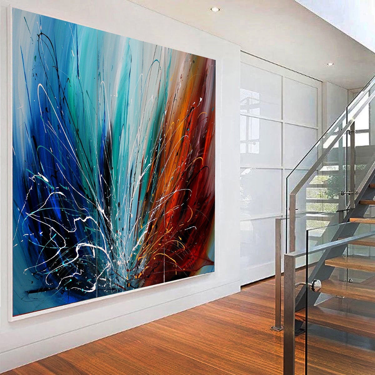 Abstract Wall Art Oil Painting Large Canvas For Luxury Home Decor Original Art For Sale - LargeModernArt