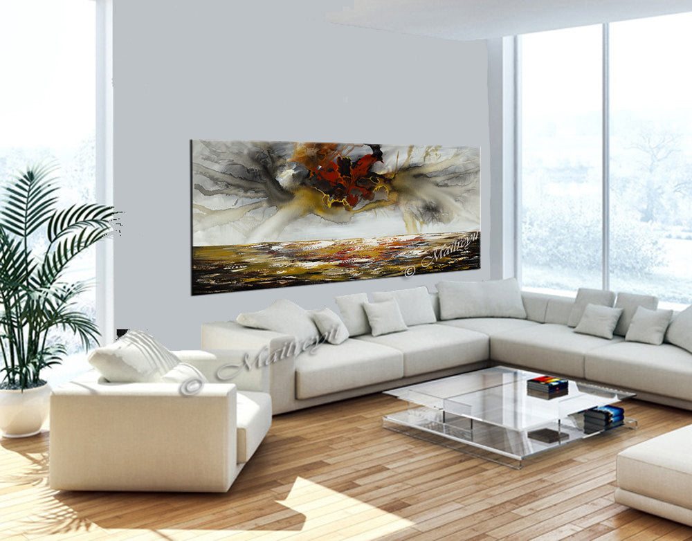 Large Ocean Art Oil Painting on Canvas - Modern Wall Art - Seascape 30 - LargeModernArt