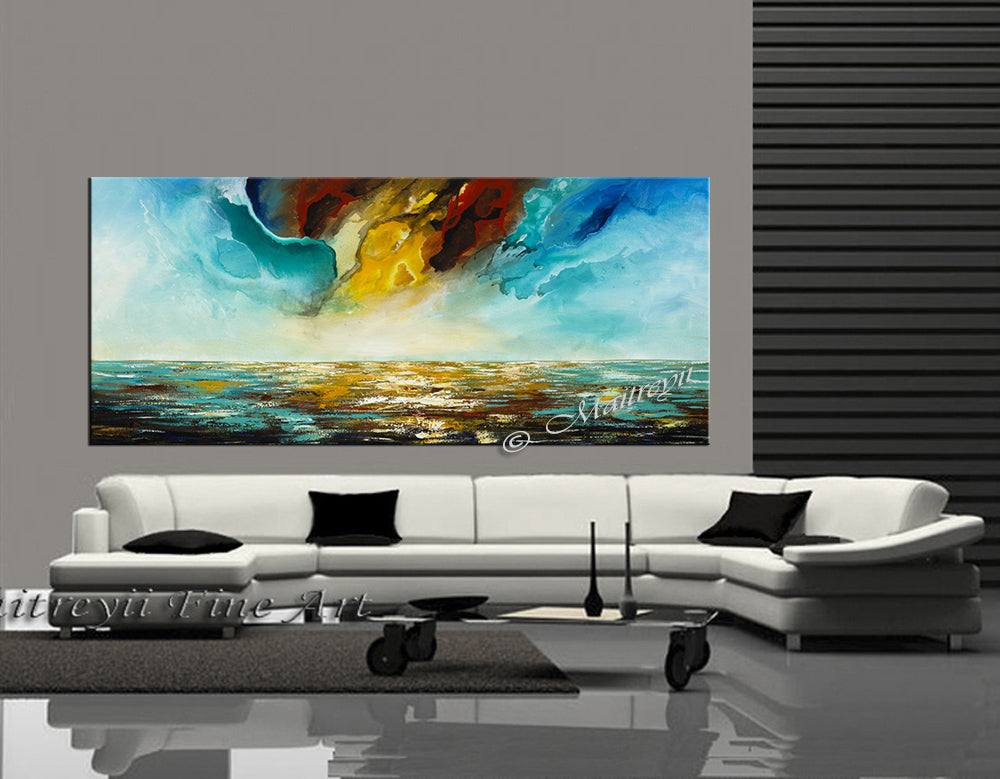 Original Modern Art Oil Painting For Sale - Amazing Seascape 33 - LargeModernArt