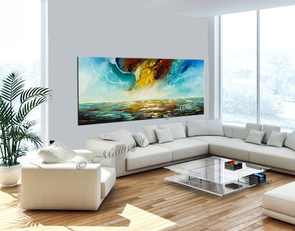 Original Modern Art Oil Painting For Sale - Amazing Seascape 33 - LargeModernArt