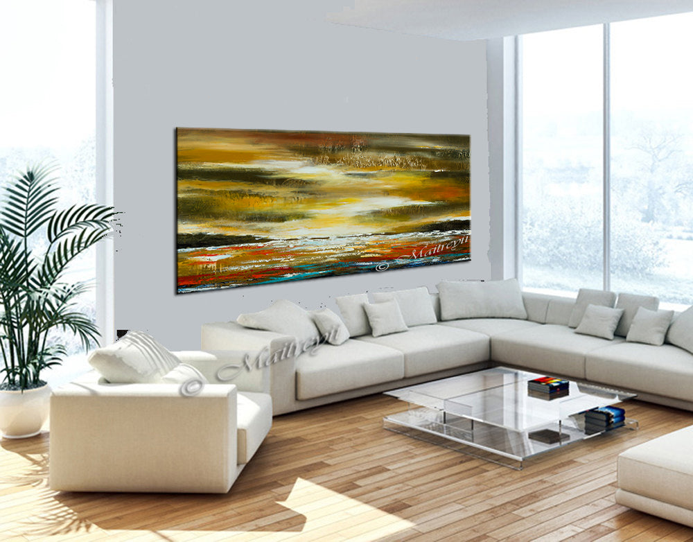 Large Ocean Art Oil Painting on Canvas Modern Wall Art Seascape - Ocean Journey 13 - LargeModernArt