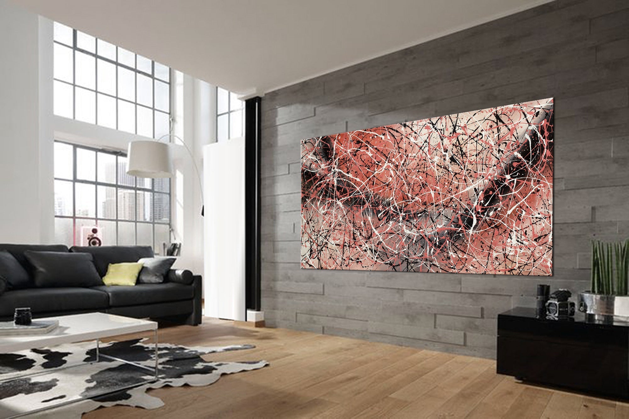 Jackson Pollock Painting extra large abstract art Modern Wall oversize canvas - Vintage Beauty 154 - LargeModernArt