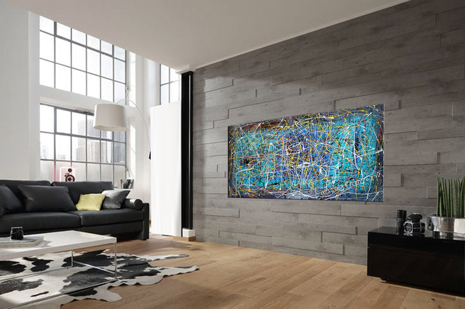 Abstract Original Paintings | Jackson Pollock Style | LargeModernArt - Vintage Beauty 10 - LargeModernArt