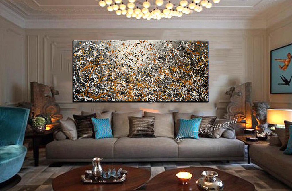 Cool Abstract Art - Jackson Pollock Style Abstract Paintings - Vintage Beauty 117 - LargeModernArt