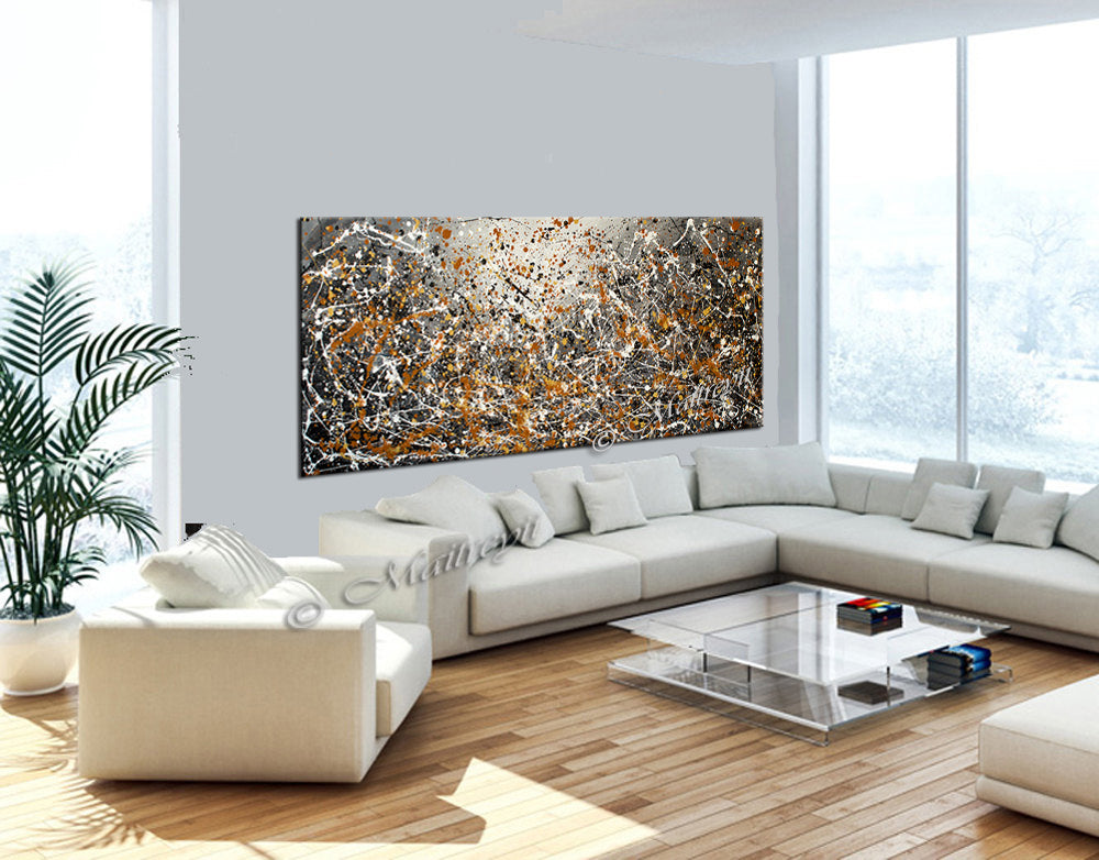 Cool Abstract Art - Jackson Pollock Style Abstract Paintings - Vintage Beauty 117 - LargeModernArt