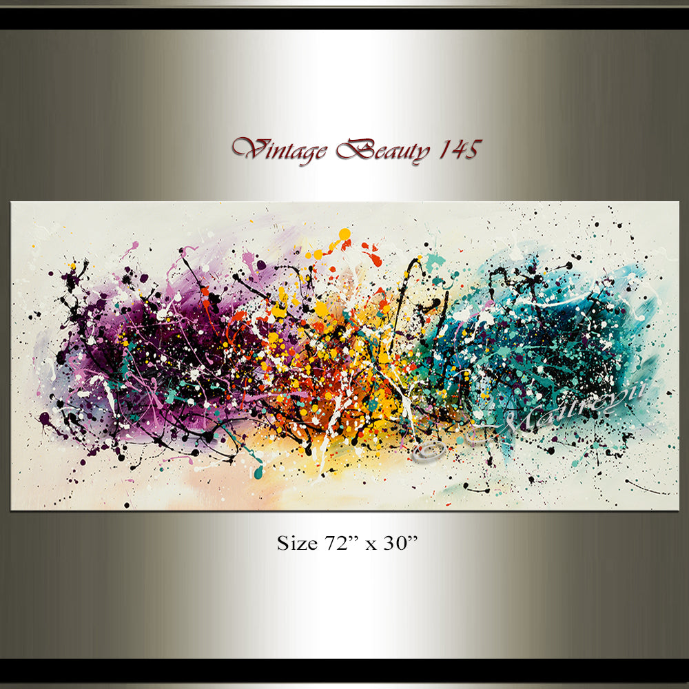 Abstract Angel Paintings | Jackson Pollock Style | Large Modern Art Vintage Beauty 145 - LargeModernArt