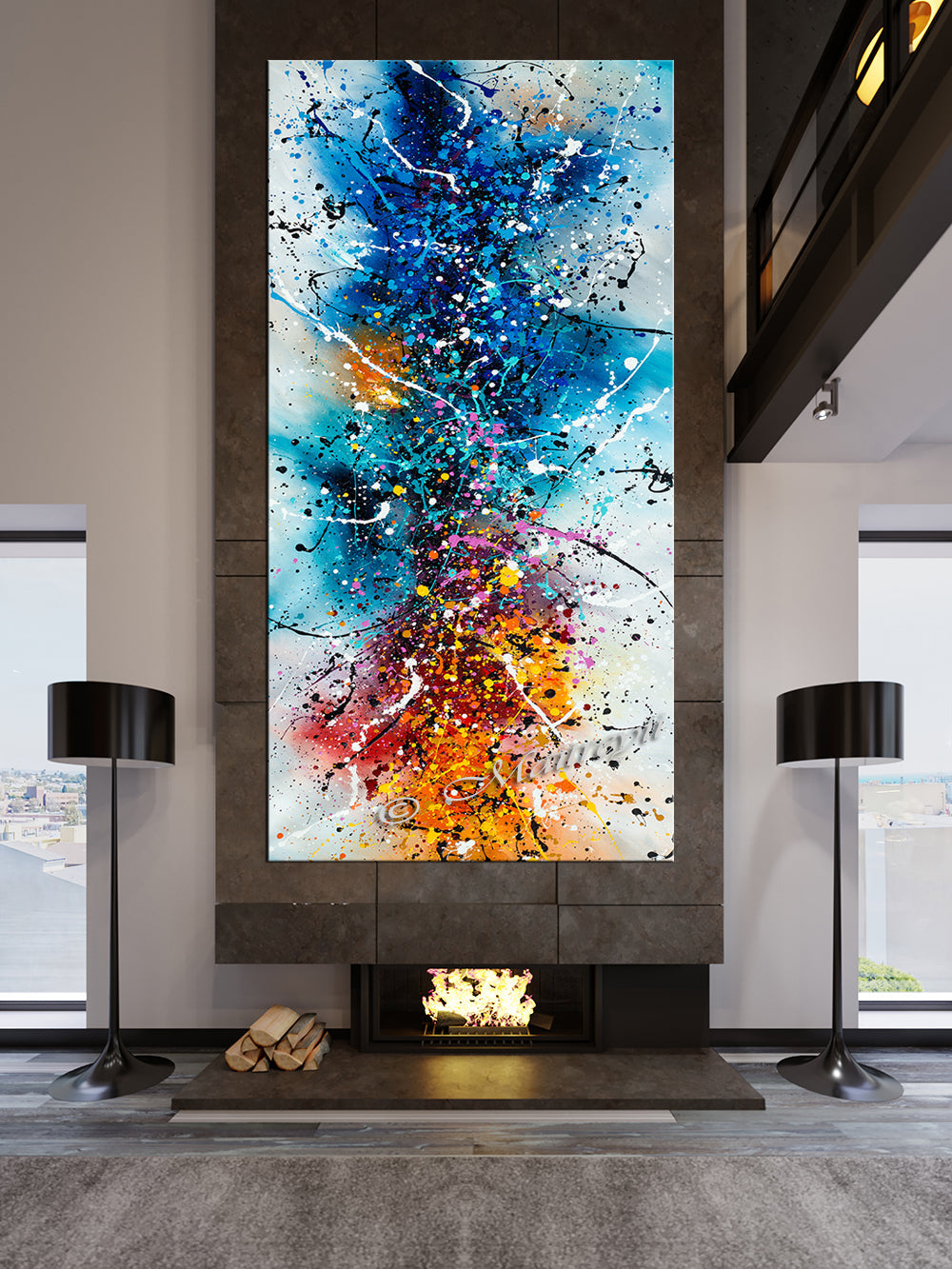 Where to buy Jackson Pollock Style Painting - Large Modern Art - Vintage Beauty 149 - LargeModernArt