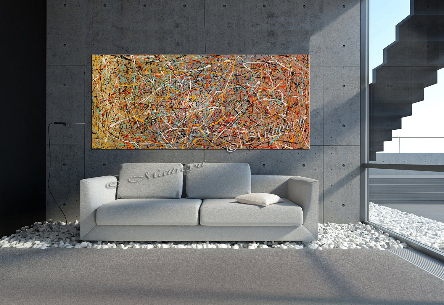 Jackson Pollock the deep | LargeModernArt - Vintage Beauty 80 - LargeModernArt