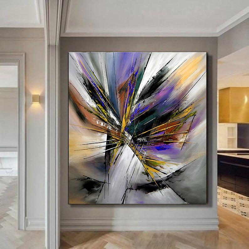 Large Modern Art Abstract Wall Oil Painting On Canvas For Luxury Home Decor Original Art For Sale - LargeModernArt