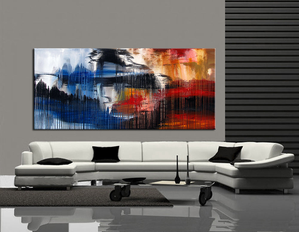 Abstract Modern Art Oil Painting on Canvas Amazing Melting Rock Painting - Melting Rock 23 - LargeModernArt