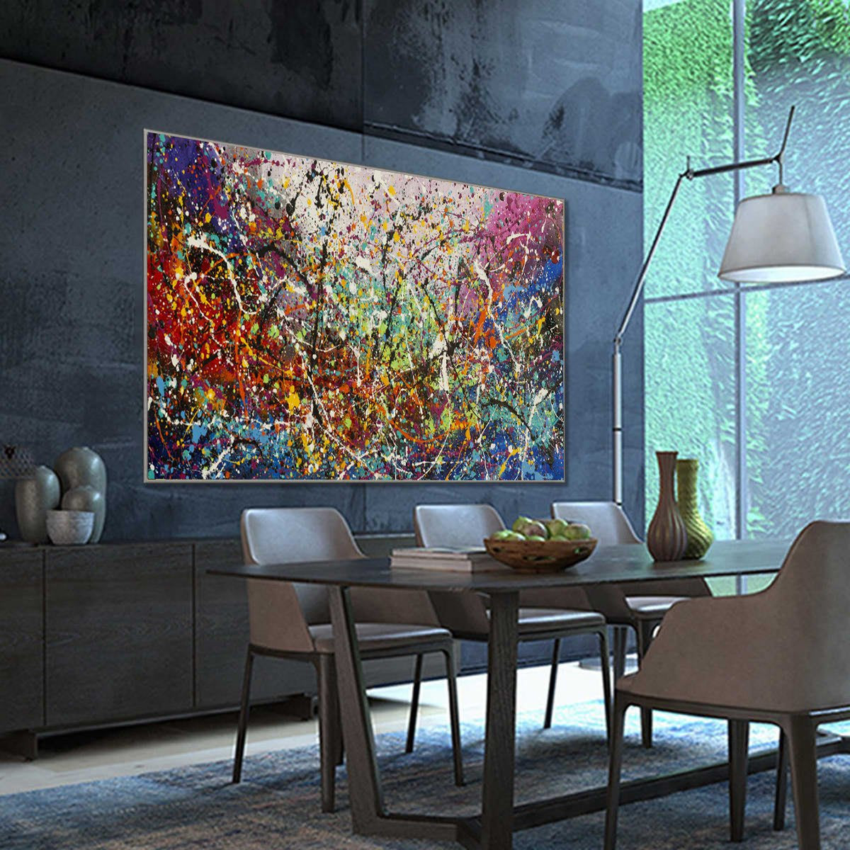 Buy Original Oil Paintings Jackson Pollock Style Large Modern Art for sale - Vintage Beauty 129 - LargeModernArt